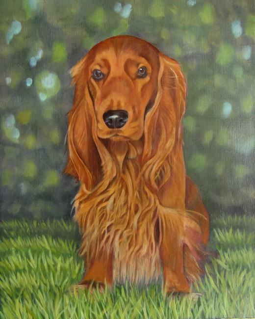 cocker peinture huile