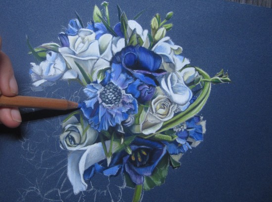 bouquet de fleurs pastels