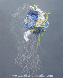 bouquet fleurs pastels