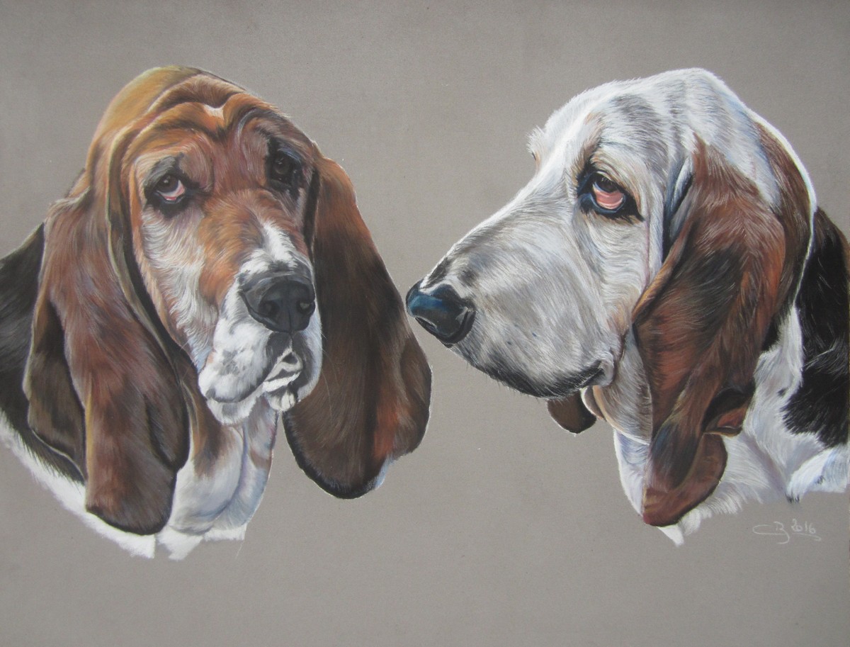 tableau de basset hound