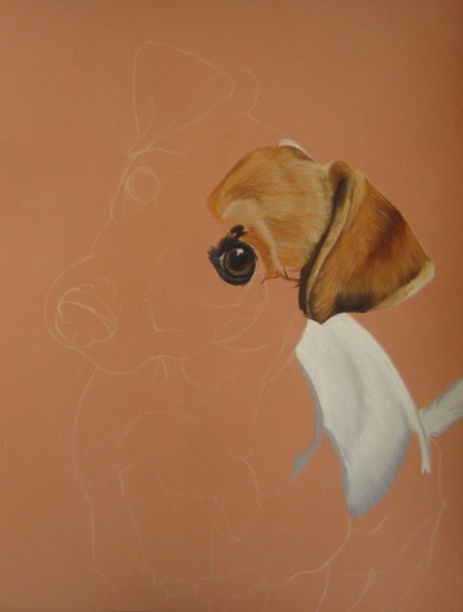jack russel pastel