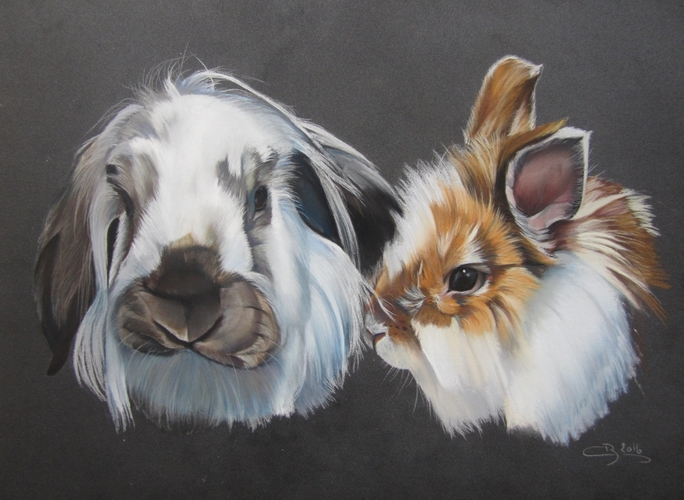 lapins aux pastels