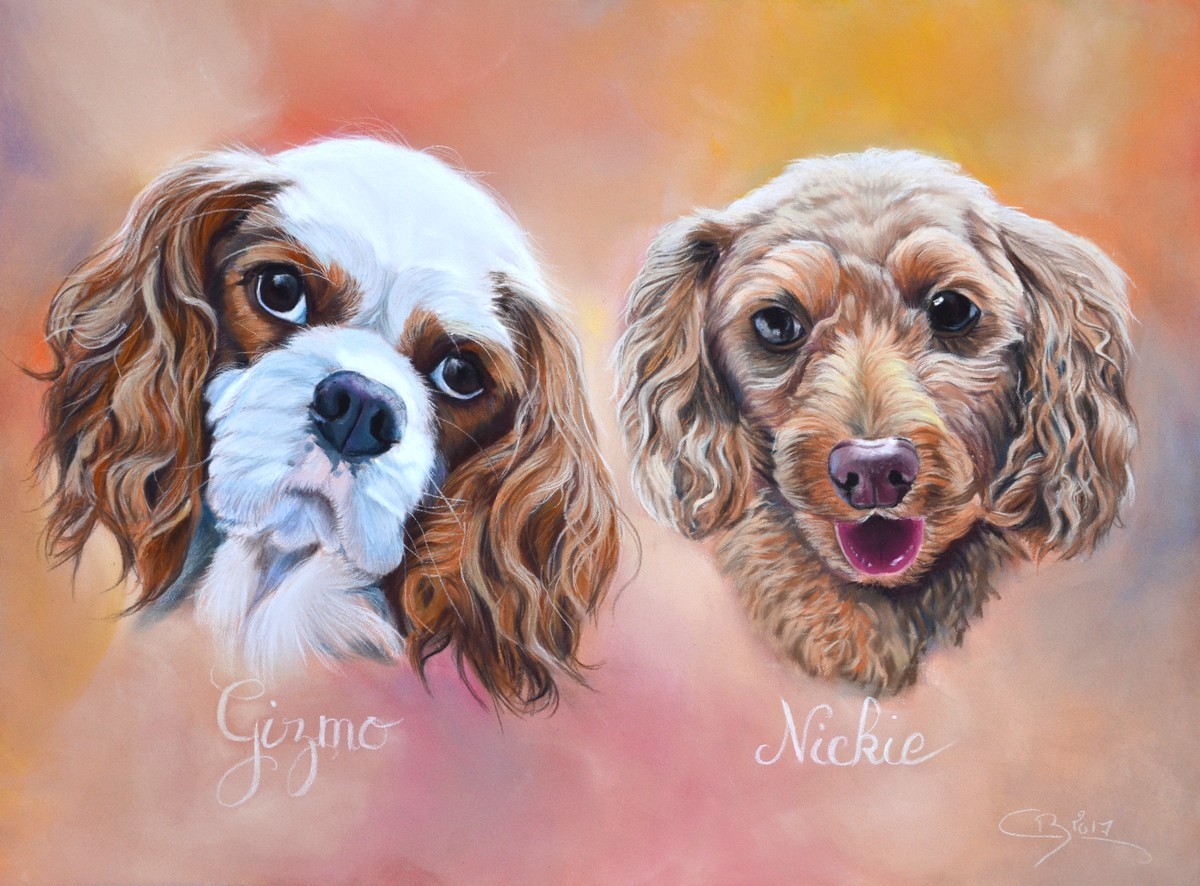 cours de pastel chiens