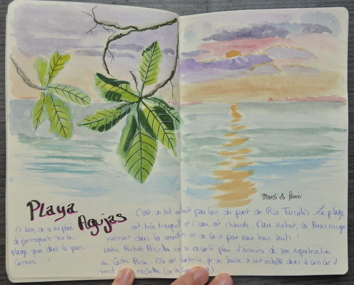 croquis coucher de soleil