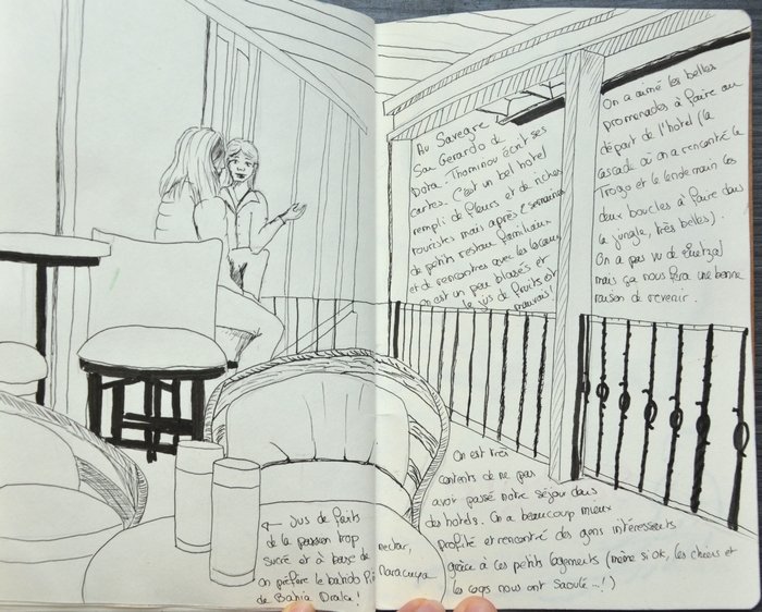 croquis dans bar