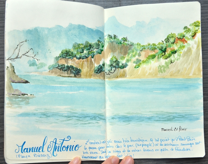 croquis mer et falaises