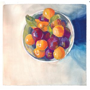 gouache prunes
