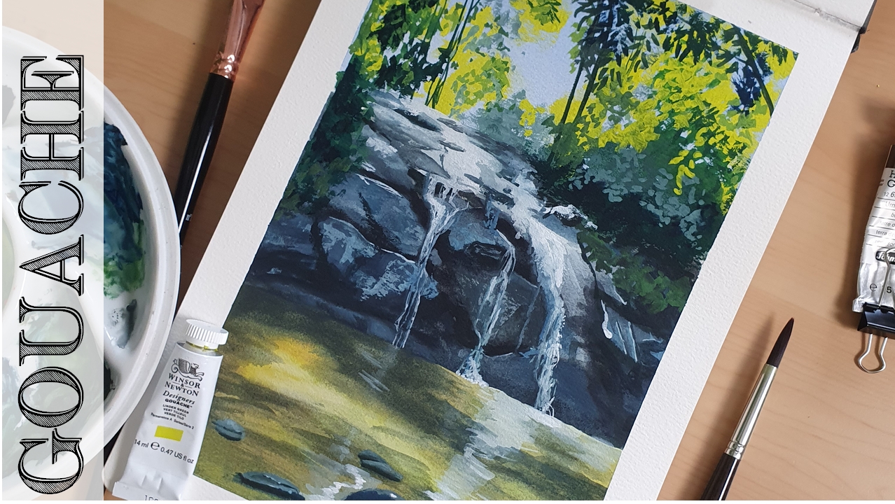 peindre une cascade