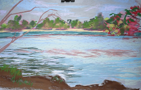 bord de loire au pastel sec
