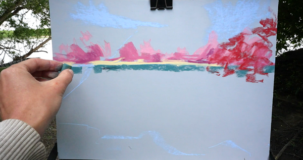 sous couche au pastel sec