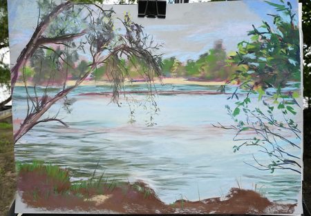bord de loire au pastel sec
